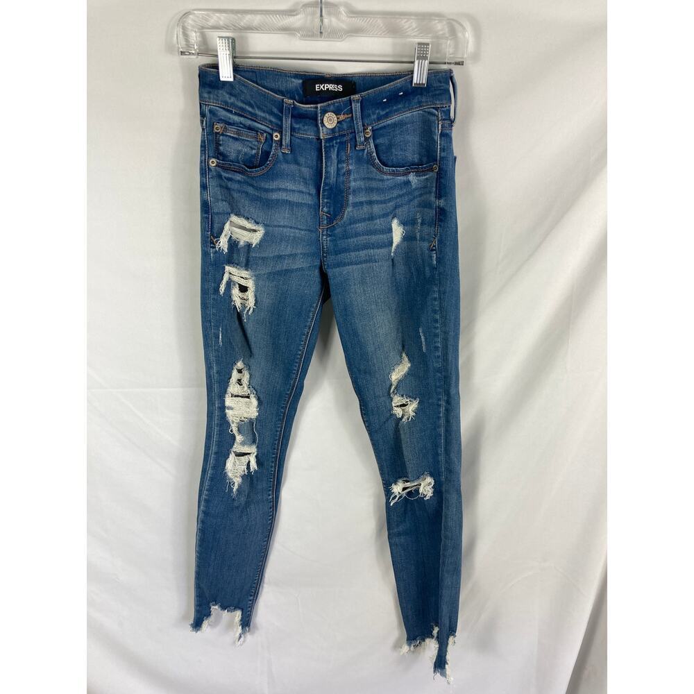 Express Jeans Ankle Legging Mid Rise Performance Stretch Jean Size 00